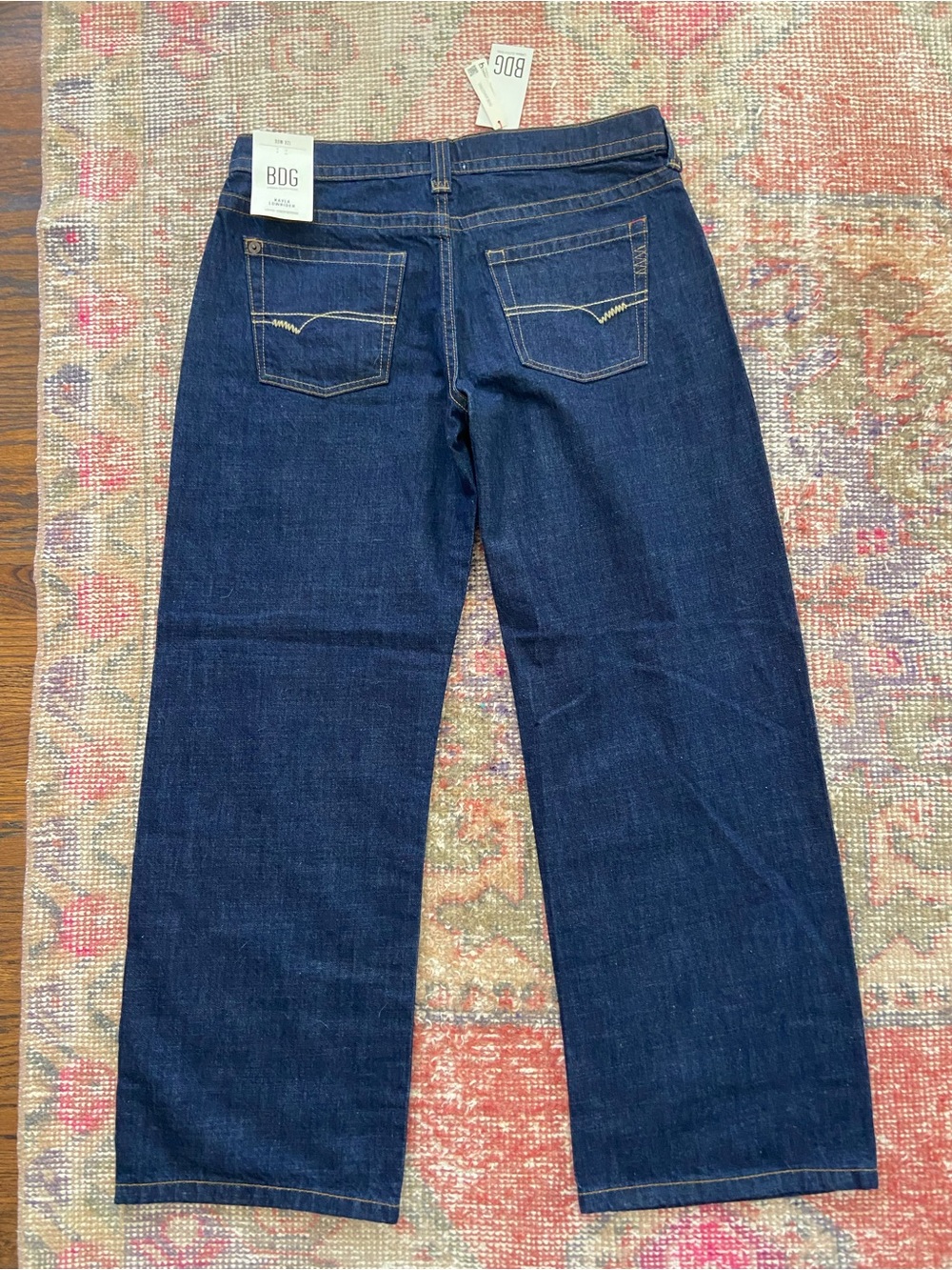 NWT BDG Kayla Lowrider Low Rise Denim Jeans Dark Blue Baggy Wide Leg Size 30 - Picture 7 of 9